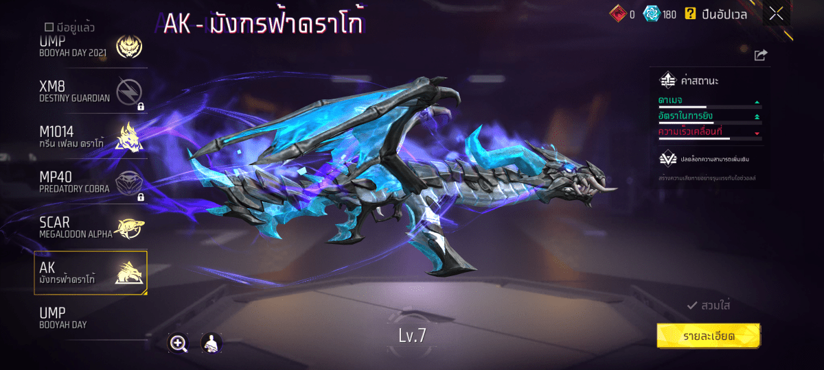 F - ID - 0012：สกิน 347 แบบ, ยานพาหนะในตำนาน 9 แบบ, อาวุธ 648 ชิ้น, ปืนสีแดง 7 กระบอก - uggame