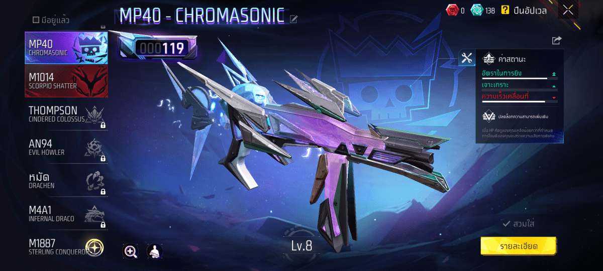 F - ID - 0026：สกิน 214 แบบ, ยานพาหนะในตำนาน 5 แบบ, อาวุธ 442 ชิ้น, ปืนสีแดง 7 กระบอก - uggame