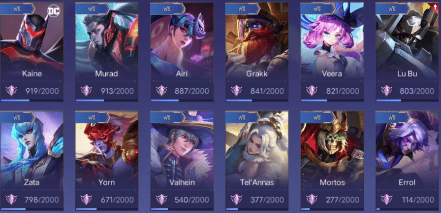 R - 0027：บัญชีนี้มีฮีโร่ 123 ตัวและสกิน 410 แบบ - uggame